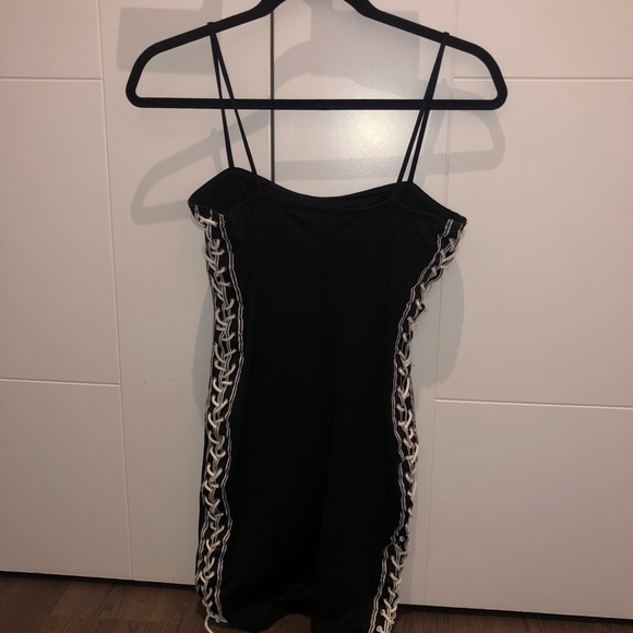 Bodycon Dress with Laceup Detail - Picture 2 of 3